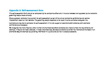 Complaints Self Assessment 2025/2026